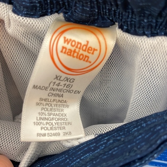 ❤️ WONDER NATION Bous Swim Trunks Size XL - Picture 4 of 4
